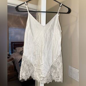 White lace tank top
